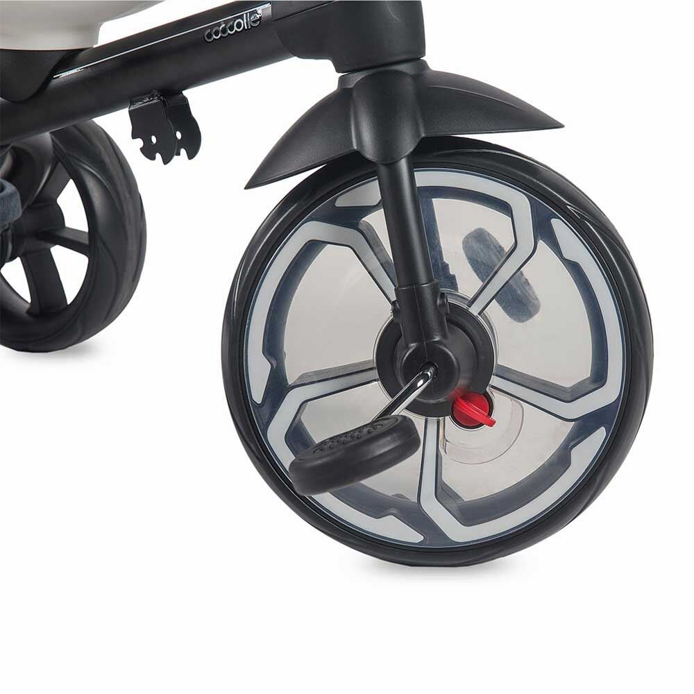 COCCOLLE Tricicleta pentru copii Modi+ Albastru multifunctionala spatar cu pozitie de somn sezut reversibil suport pentru picioare ghidon rabatabil