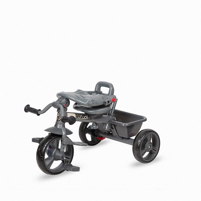 COCCOLLE Tricicleta pentru copii Primo Lunar rock multifunctionala cu sezut reversibil cu suport de picioare roti din spuma Eva copertina cu protectie UV si suport de pahar
