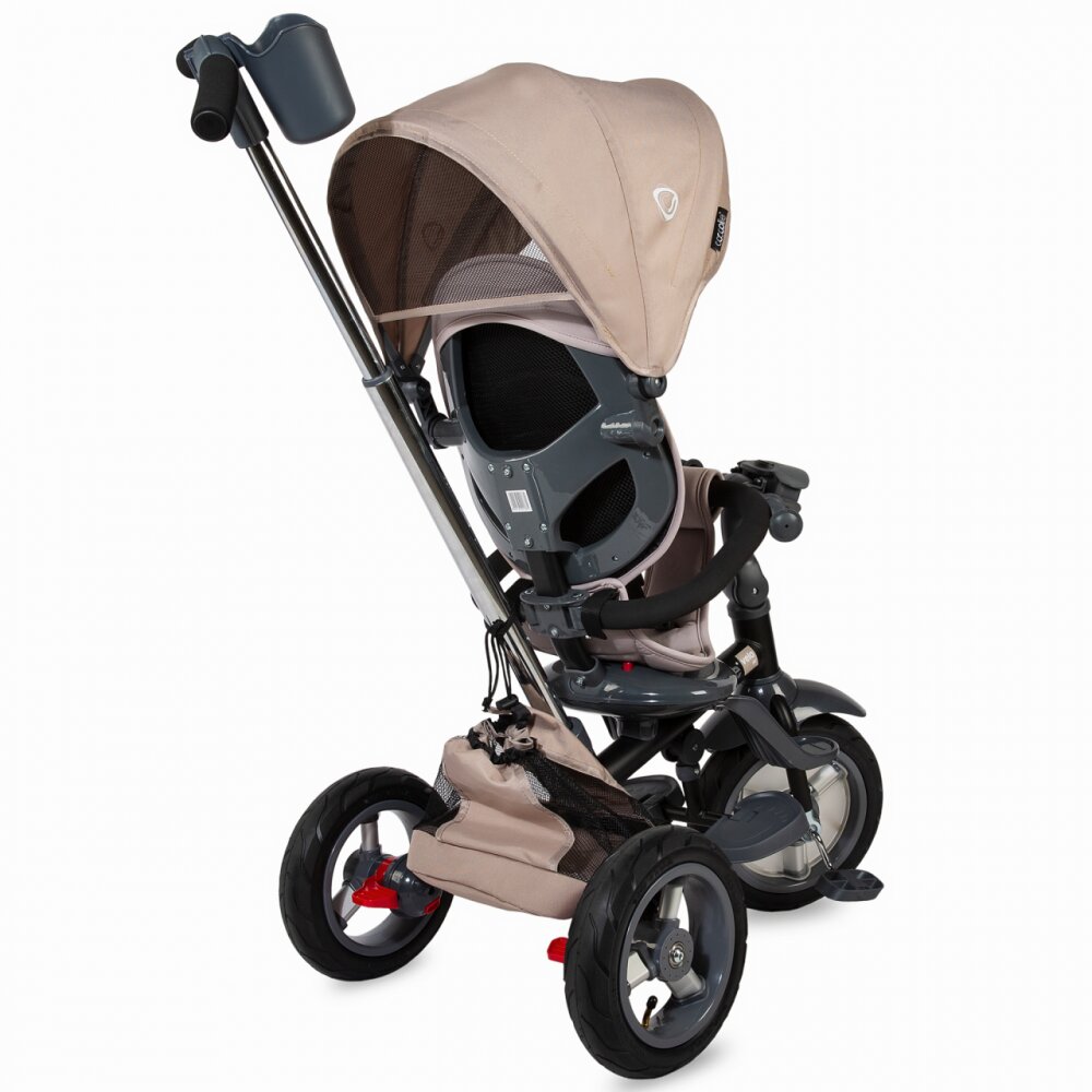 COCCOLLE Tricicleta pentru copii Velo Air Bej 4 in 1 multifunctionala pliabila sezut reversibil de la 9 luni spatar reglabil sezut reversibil