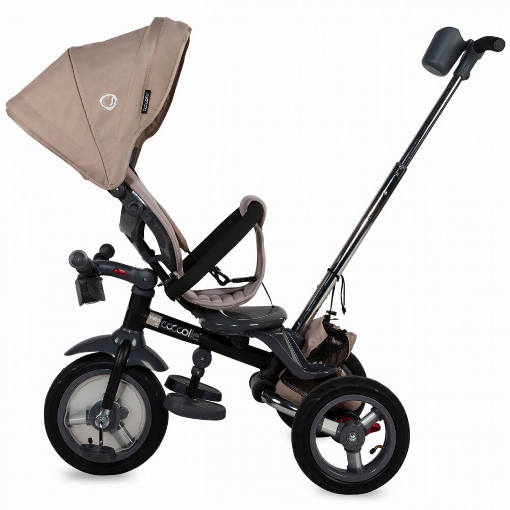 COCCOLLE Tricicleta pentru copii Velo Air Bej 4 in 1 multifunctionala pliabila sezut reversibil de la 9 luni spatar reglabil sezut reversibil