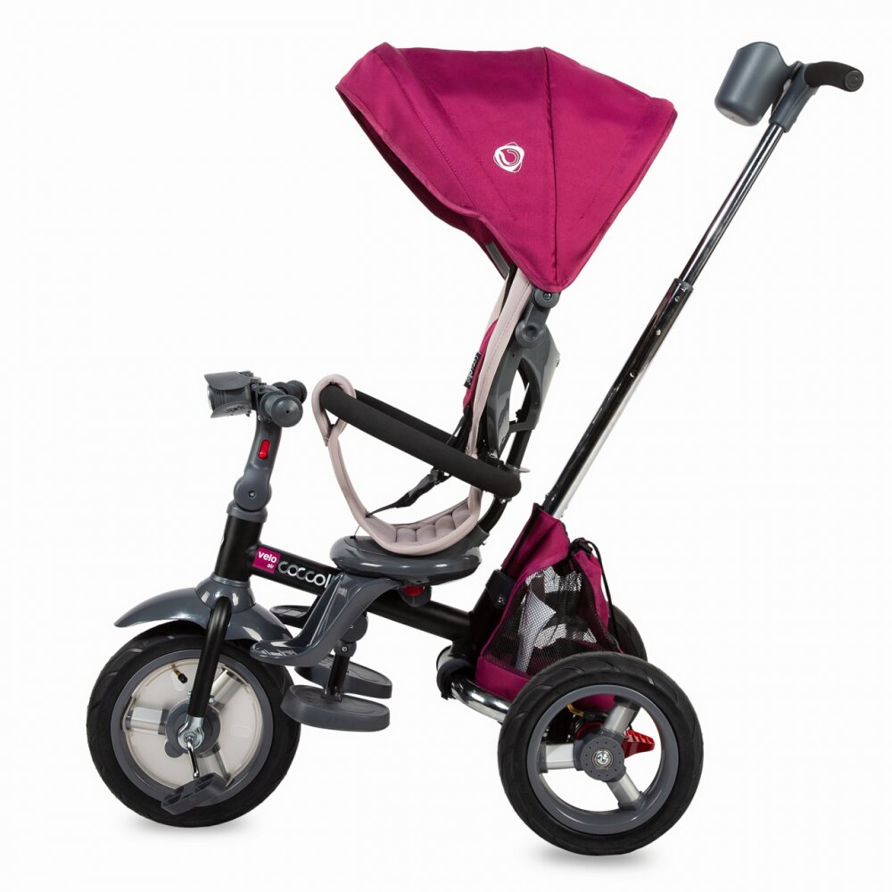 COCCOLLE Tricicleta pentru copii Velo Air Violet 4 in 1 multifunctionala pliabila sezut reversibil de la 9 luni spatar reglabil sezut reversibil