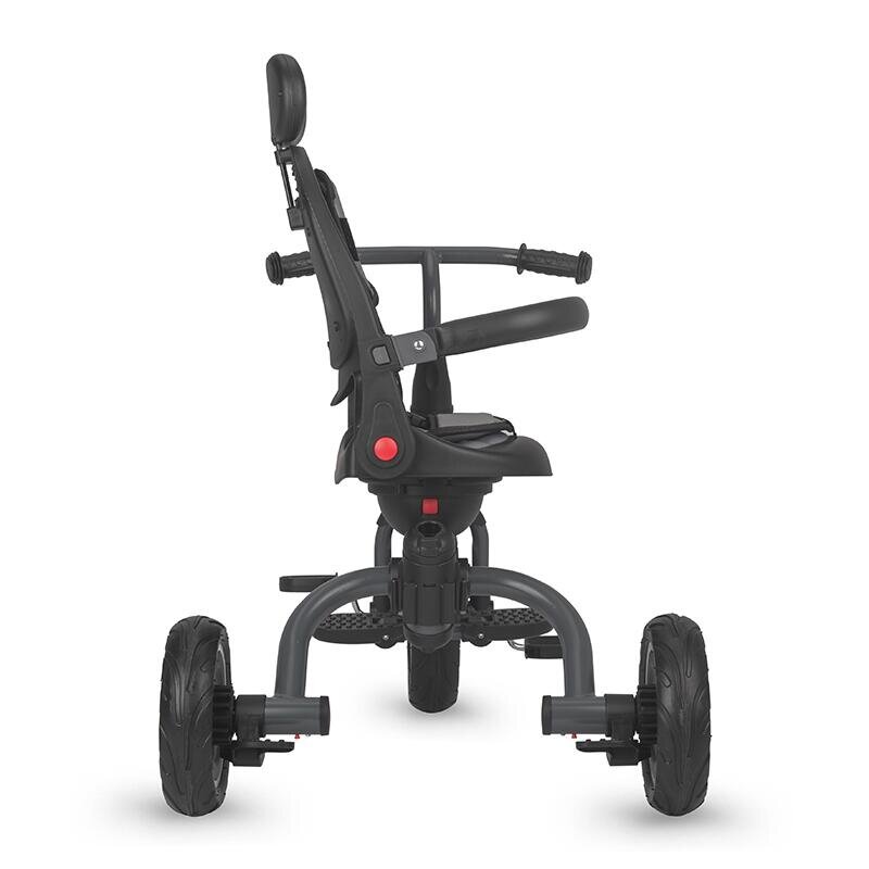 COCCOLLE Tricicleta pentru copii Venti Magenta multifunctionala cu spatar ajustabil cu pozitie de somn sezut rotativ 360 grade roti de cauciuc 2 seturi de suporti de picioare de la 10 luni pana la 25 kg