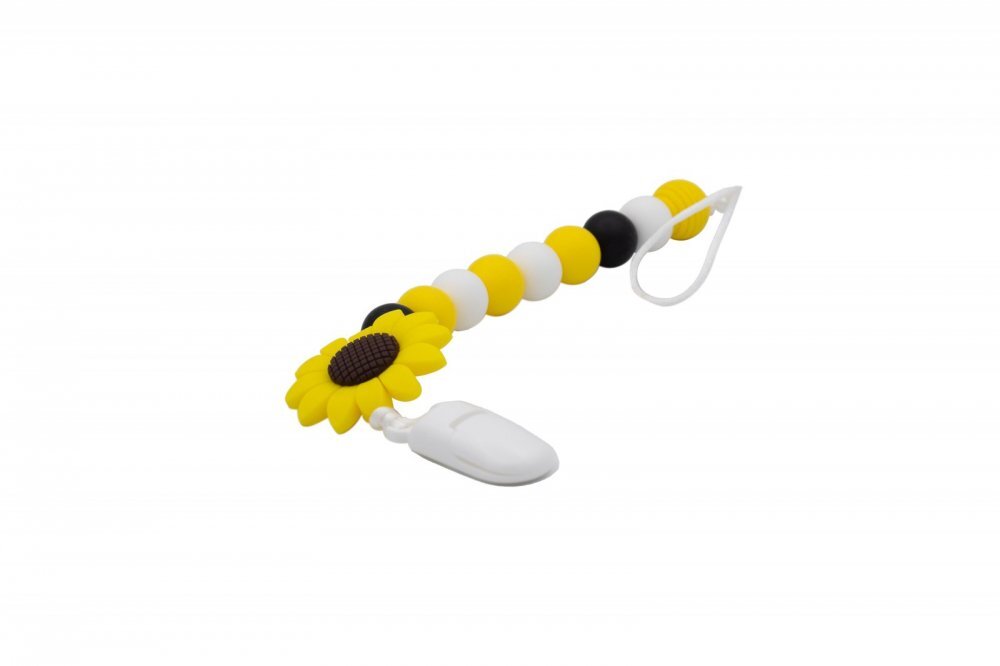 Coccorito Colier pentru suzeta din silicon Sun Flower
