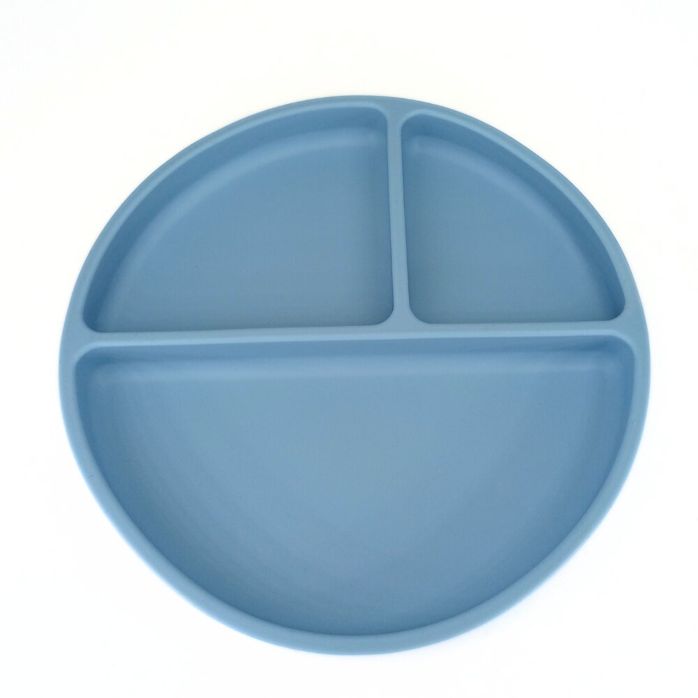 Coccorito Farfurie rotunda din silicon compartimentata Blue
