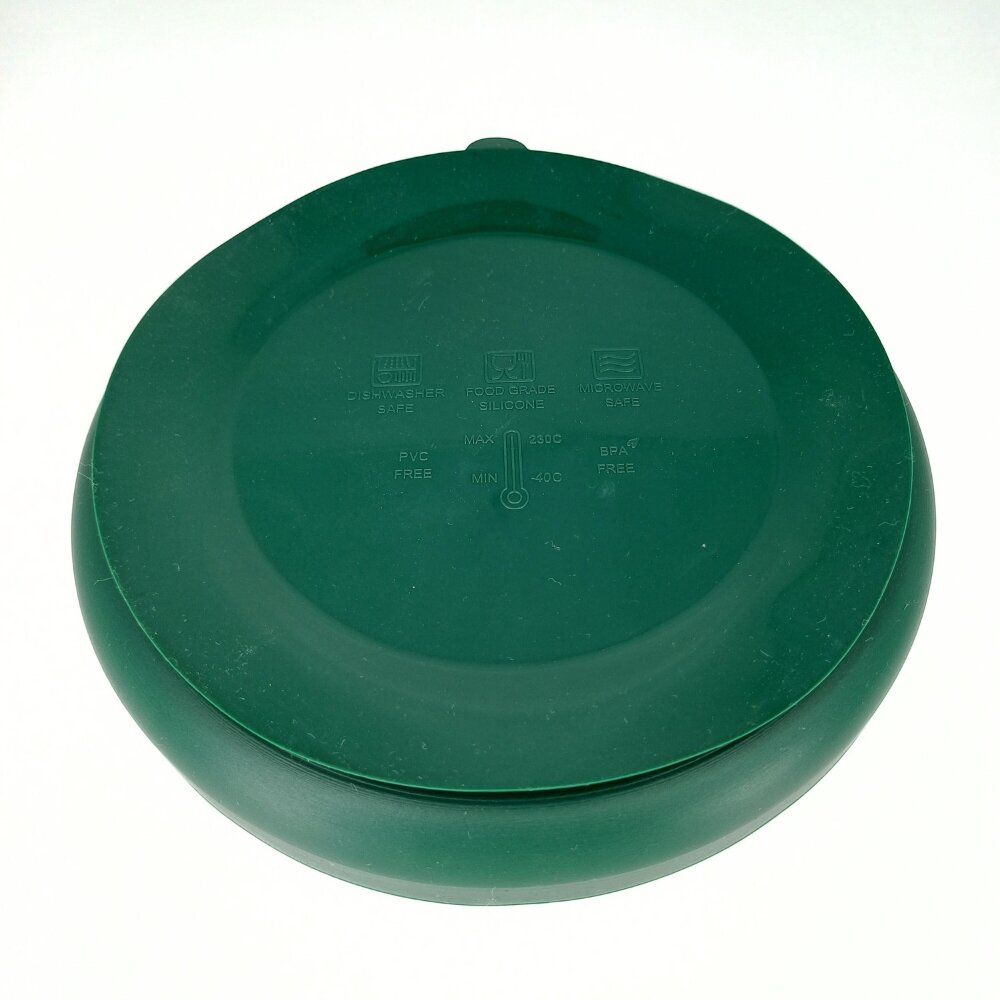 Coccorito Farfurie rotunda din silicon compartimentata Dark Green