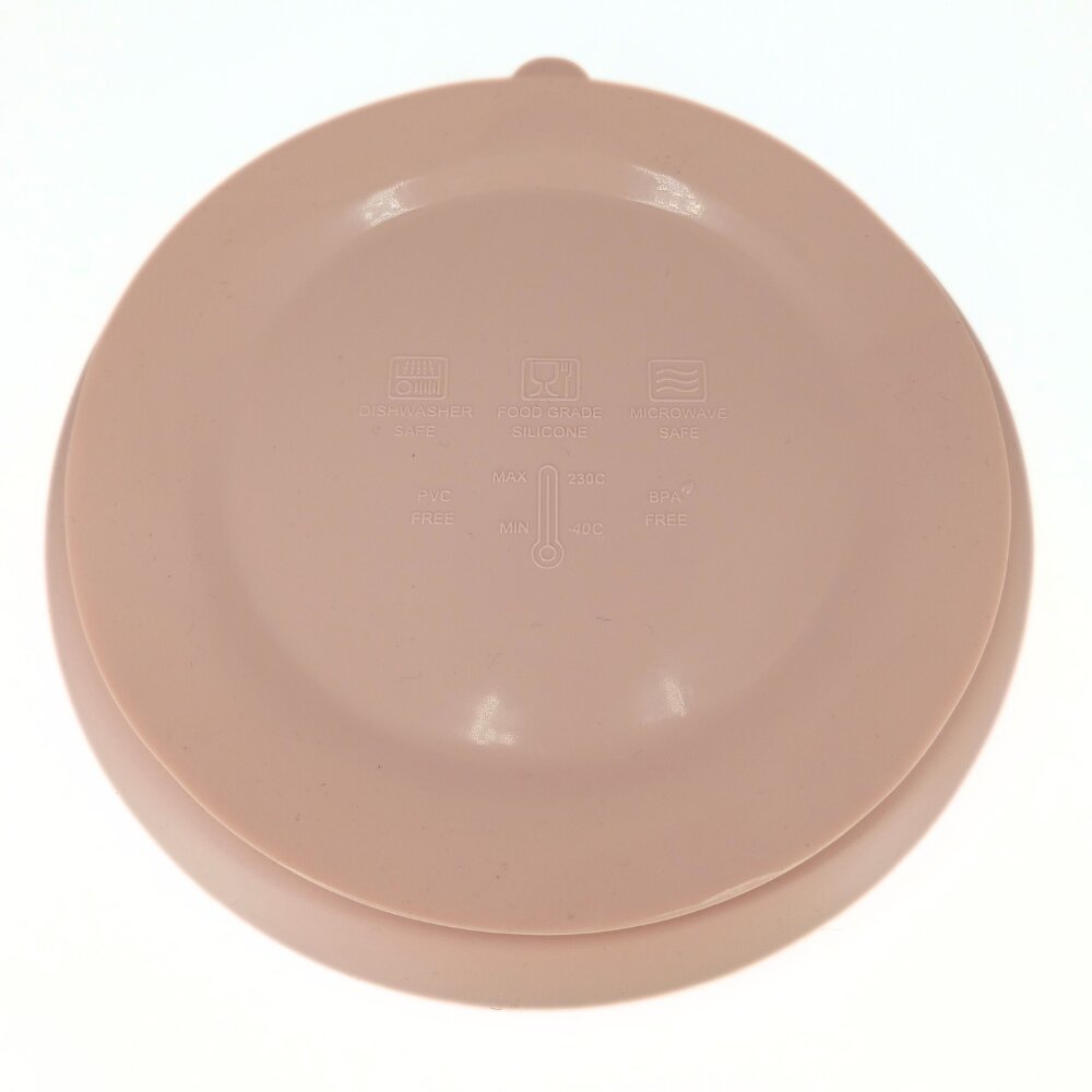 Coccorito Farfurie rotunda din silicon compartimentata Soft Pink