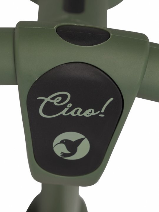 Colibro Bicicleta de echilibru pentru copii fara pedale pliabila cu scaunelul si ghidonul reglabile pe inaltime cu roti din cauciuc de 12 inch Ciao Forest Green