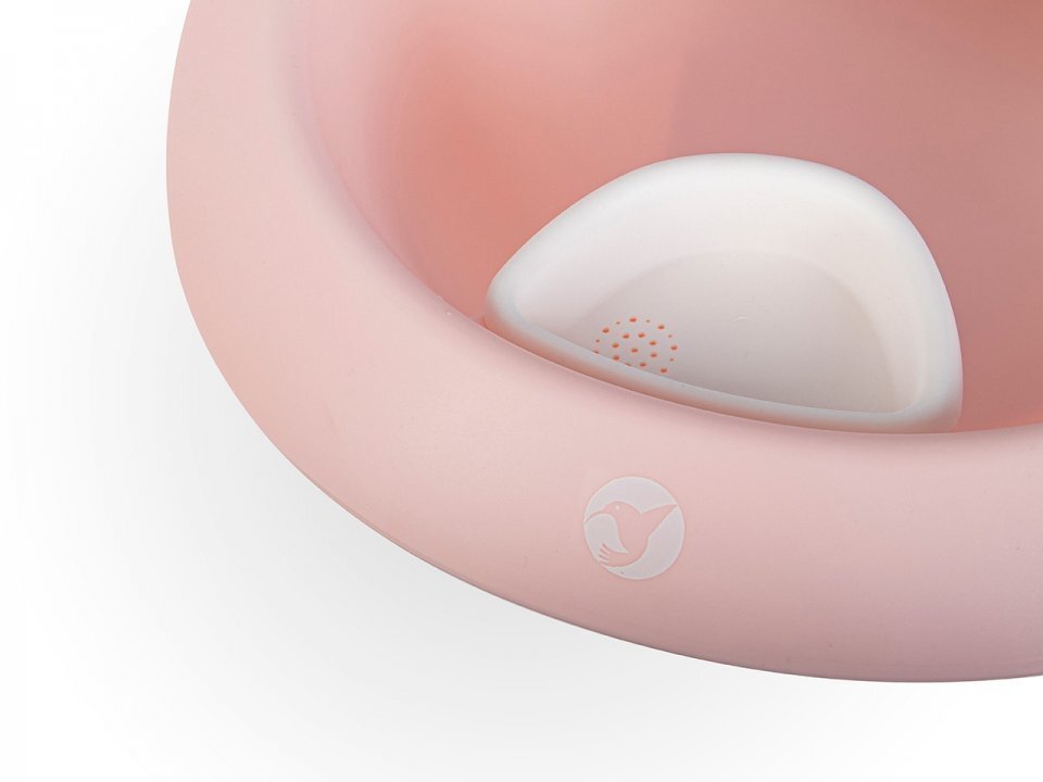 Colibro Cadita ergonomica 2 in 1 Spa Roz 86 cm reductor detasabil si dop de scurgere