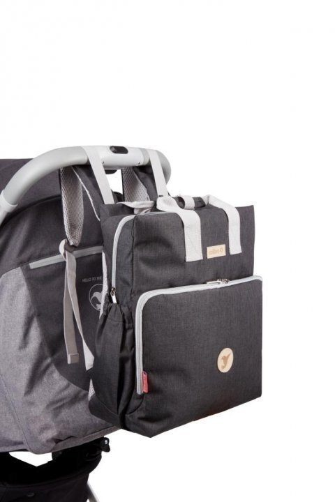 Colibro Geanta atasabila de carucior cu 10 buzunare si bretele reglabile 36 x 30 x 15 cm Pop Onyx