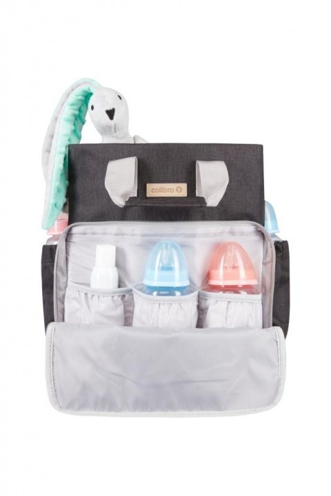 Colibro Geanta atasabila de carucior cu 10 buzunare si bretele reglabile 36 x 30 x 15 cm Pop Onyx
