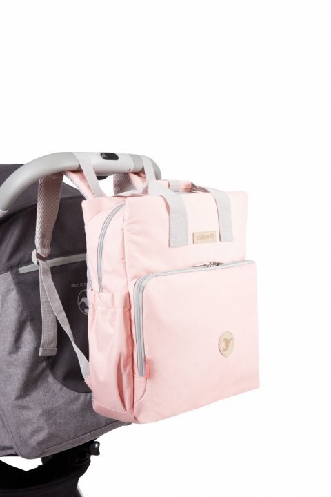 Colibro Geanta atasabila de carucior cu bretele reglabile si 10 buzunare Pop 36 x 30 x 15 cm Flamingo