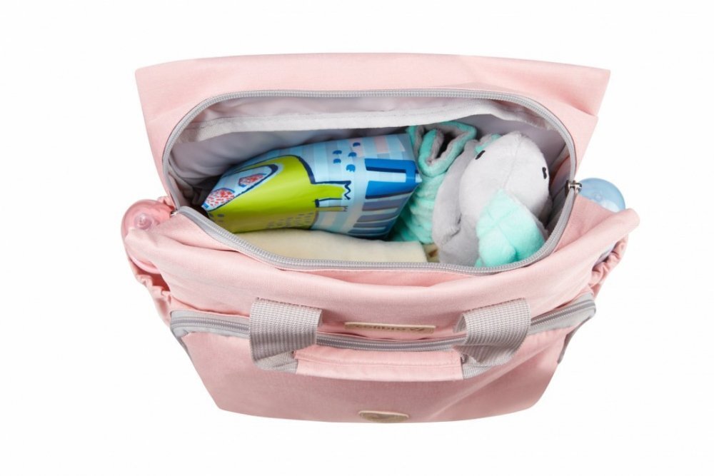 Colibro Geanta atasabila de carucior cu bretele reglabile si 10 buzunare Pop 36 x 30 x 15 cm Flamingo
