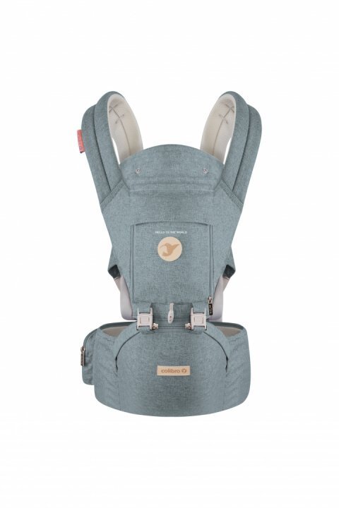 Colibro Marsupiu ergonomic 6 in 1 Honey cu scaun detasabil Curelele late si confortabile Baza ergonomica rigida Curele late si ajustabile Cool