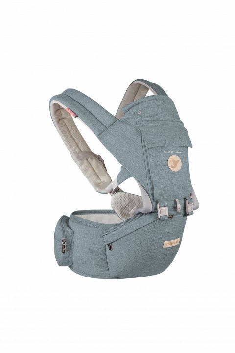 Colibro Marsupiu ergonomic 6 in 1 Honey cu scaun detasabil Curelele late si confortabile Baza ergonomica rigida Curele late si ajustabile Cool