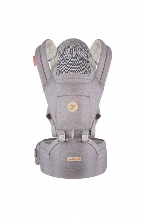 Colibro Marsupiu ergonomic 6 in 1 Honey cu scaun detasabil Curelele late si confortabile Baza ergonomica rigida Curele late si ajustabile Dove