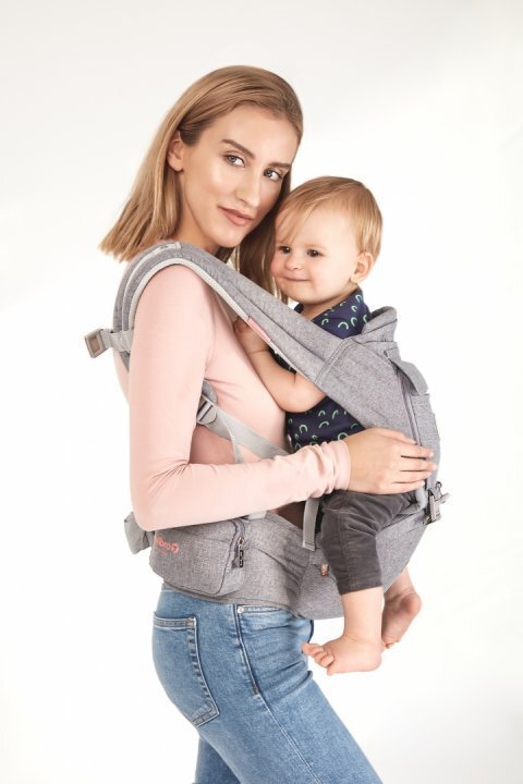 Colibro Marsupiu ergonomic 6 in 1 Honey cu scaun detasabil Curelele late si confortabile Baza ergonomica rigida Curele late si ajustabile Dove