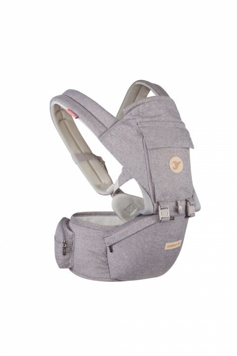 Colibro Marsupiu ergonomic 6 in 1 Honey cu scaun detasabil Curelele late si confortabile Baza ergonomica rigida Curele late si ajustabile Dove