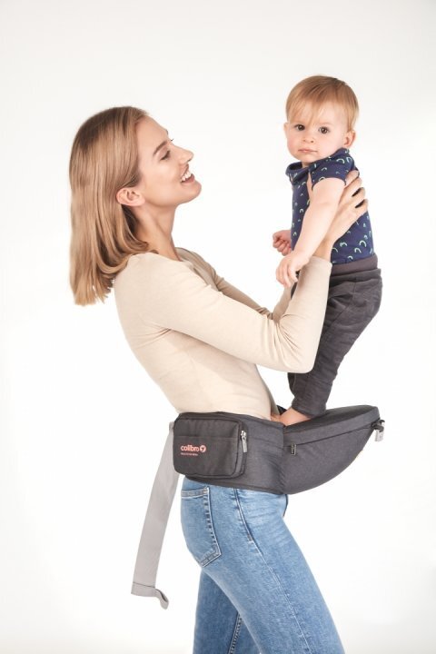 Colibro Marsupiu ergonomic 6 in 1 Honey cu scaun detasabil Curelele late si confortabile Baza ergonomica rigida Curele late si ajustabile Onyx