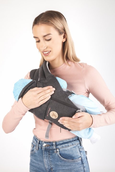 Colibro Marsupiu ergonomic 6 in 1 Honey cu scaun detasabil Curelele late si confortabile Baza ergonomica rigida Curele late si ajustabile Onyx
