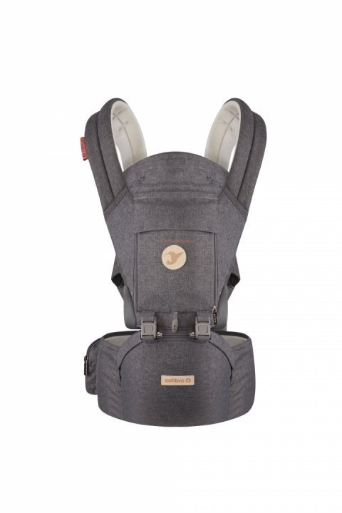 Colibro Marsupiu ergonomic 6 in 1 Honey cu scaun detasabil Curelele late si confortabile Baza ergonomica rigida Curele late si ajustabile Onyx