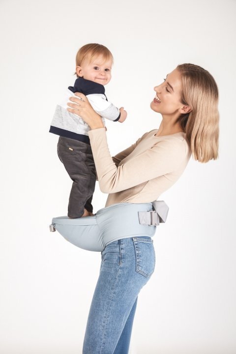 Colibro Marsupiu ergonomic 6 in 1 Honey cu scaun detasabil Curelele late si confortabile Baza ergonomica rigida Curele late si ajustabile Sky