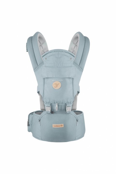 Colibro Marsupiu ergonomic 6 in 1 Honey cu scaun detasabil Curelele late si confortabile Baza ergonomica rigida Curele late si ajustabile Sky