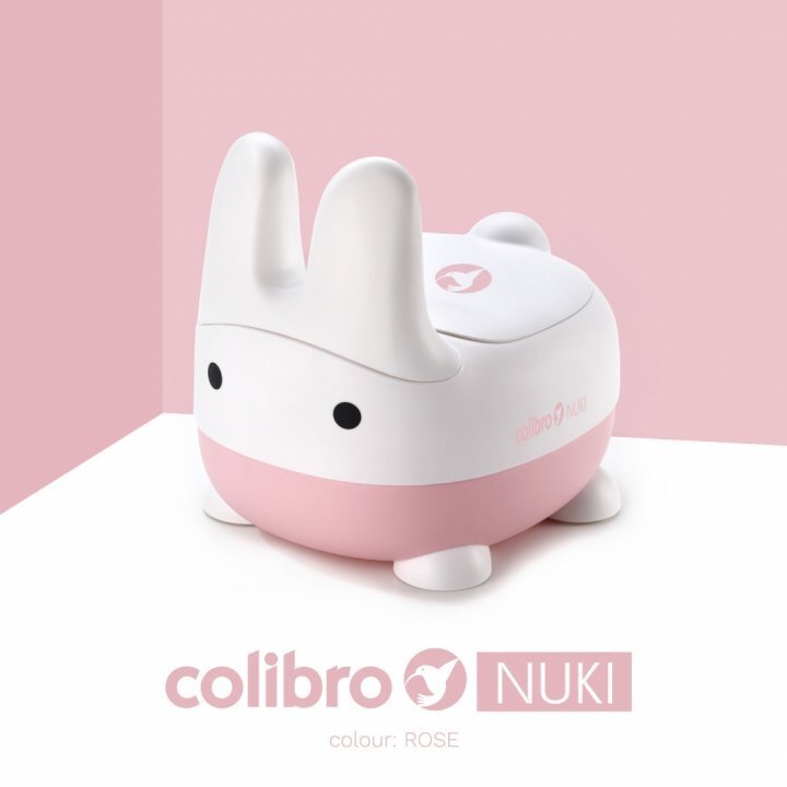 Colibro Olita cu capac si insertie detasabile cu picioruse stabile antiderapante 26 x 31 x 18 cm Iepurasul Nuki Rose