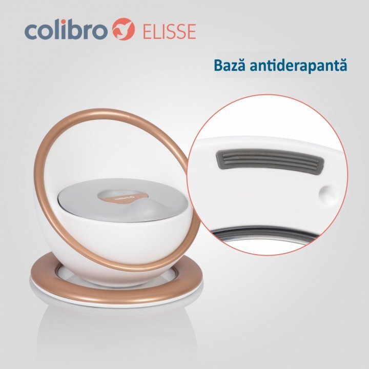 Colibro Olita pentru copii Elisse Premium prevazuta cu spatar capac si baza aderenta sezut moale vas interior detasabil Copper