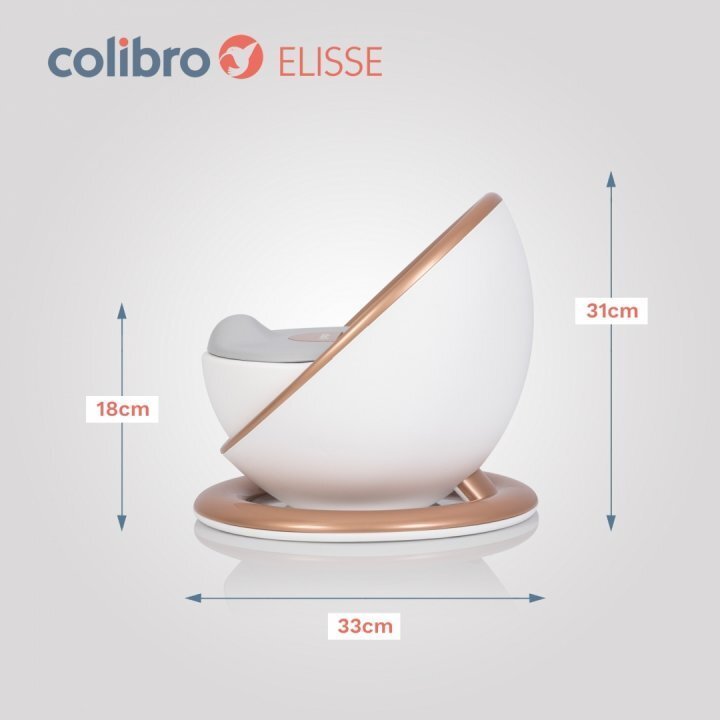 Colibro Olita pentru copii Elisse Premium prevazuta cu spatar capac si baza aderenta sezut moale vas interior detasabil Copper