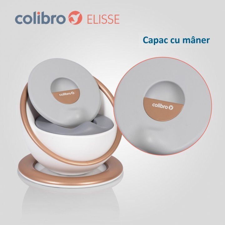 Colibro Olita pentru copii Elisse Premium prevazuta cu spatar capac si baza aderenta sezut moale vas interior detasabil Copper