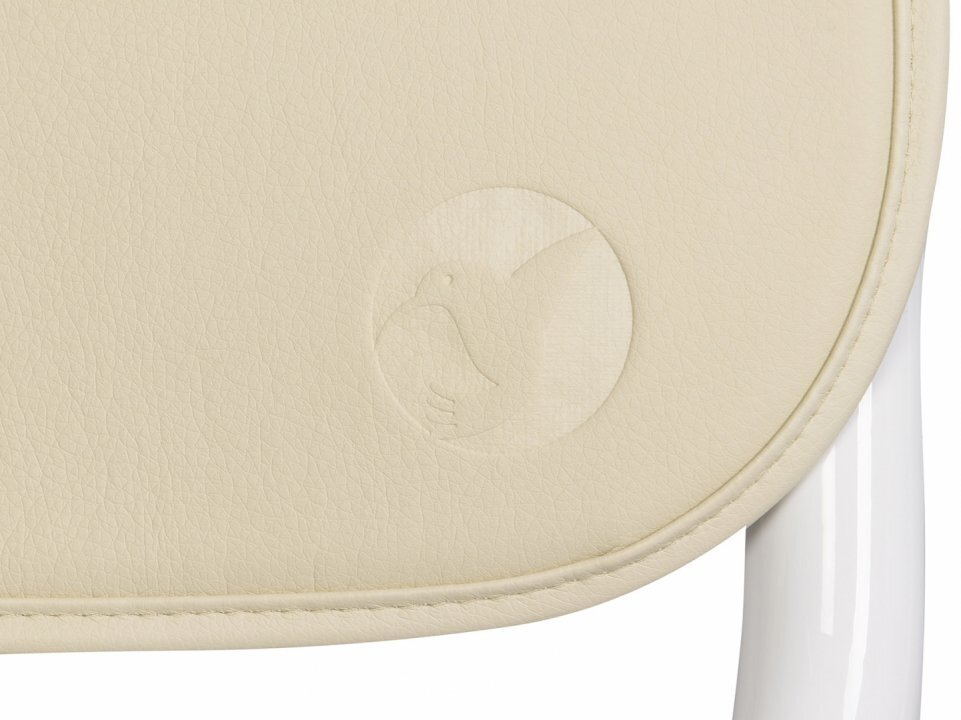 Colibro Scaun de masa multifunctional 2 in 1 pliabil reglabil pe inaltime cu Centura de siguranta si 2 tavite de servire Noto Almond