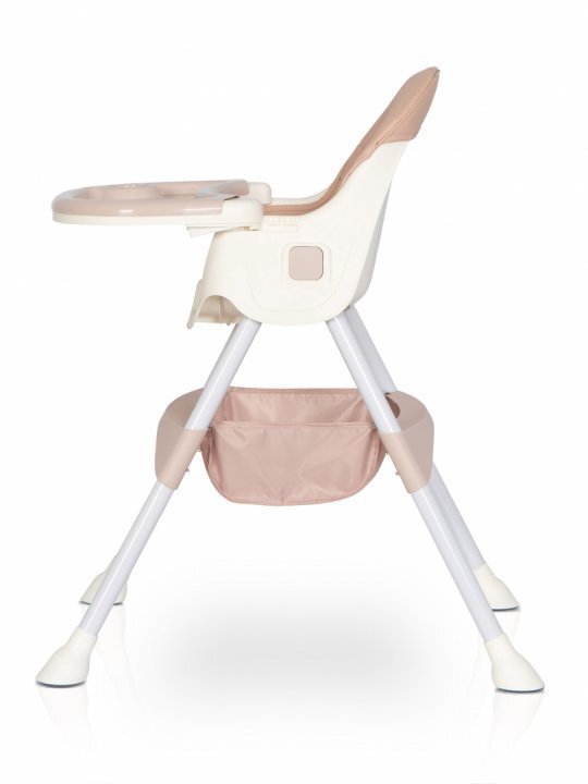Colibro Scaun de masa multifunctional 4 in 1 Pliabil cu Cos de depozitare cu ham de siguranta Tavita dubla detasabila 70 x 56 x 92 cm greutate 3.8 kg Picolo Crystal Pink