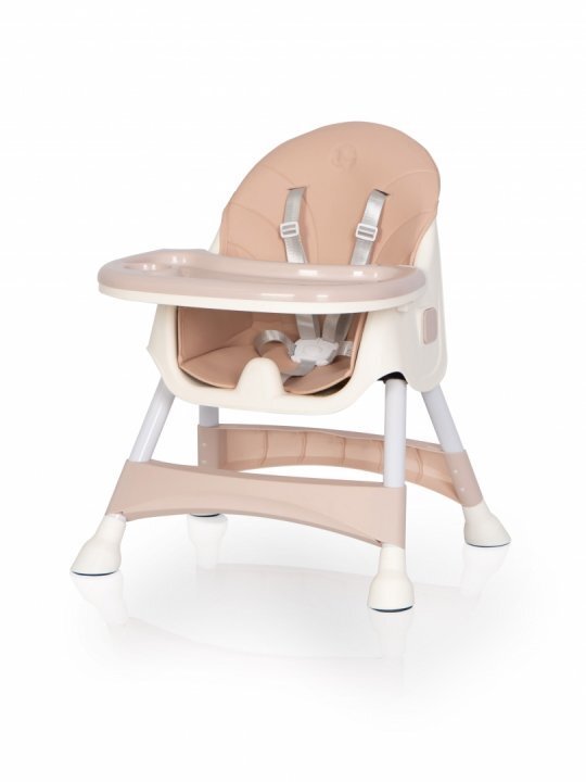 Colibro Scaun de masa multifunctional 4 in 1 Pliabil cu Cos de depozitare cu ham de siguranta Tavita dubla detasabila 70 x 56 x 92 cm greutate 3.8 kg Picolo Crystal Pink