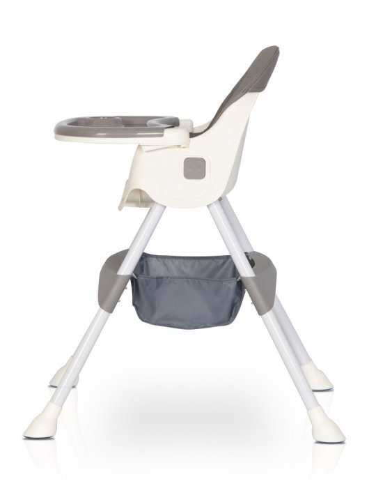 Colibro Scaun de masa multifunctional 4 in 1 Pliabil cu Cos de depozitare cu ham de siguranta Tavita dubla detasabila 70 x 56 x 92 cm greutate 3.8 kg Picolo Dove