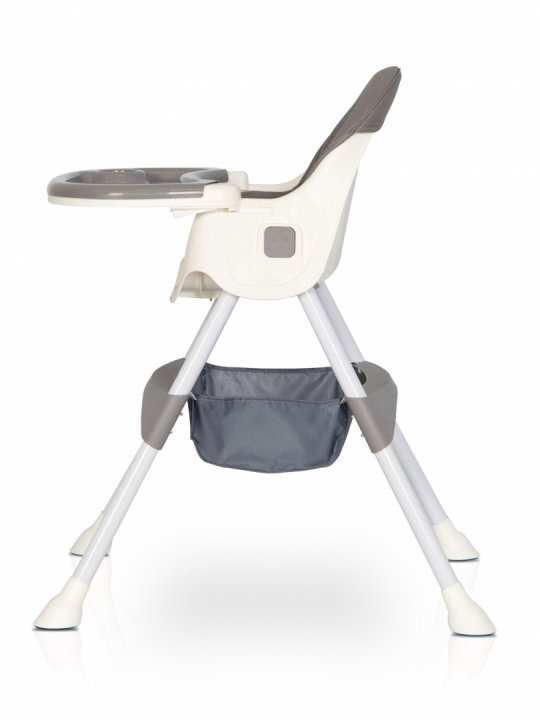 Colibro Scaun de masa multifunctional 4 in 1 Pliabil cu Cos de depozitare cu ham de siguranta Tavita dubla detasabila 70 x 56 x 92 cm greutate 3.8 kg Picolo Dove