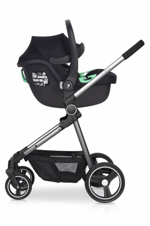 Colibro Scoica auto Petit i-Size omologata R129 cu tetiera reglabila copertina ajustabila maner de transport ajustabil pentru copii intre 40-87 cm sau 0-13 kg Onyx