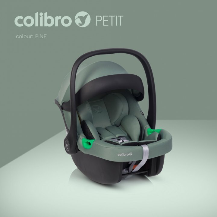 Colibro Scoica auto Petit i-Size omologata R129 cu tetiera reglabila copertina ajustabila maner de transport ajustabil pentru copii intre 40-87 cm sau 0-13 kg Pine