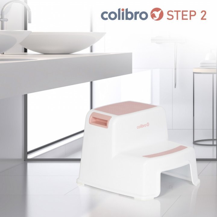 Colibro Treapta dubla multifunctionala Step Two cu suprafata si baza antialunecare 6 x 32 x 27 cm Crystal