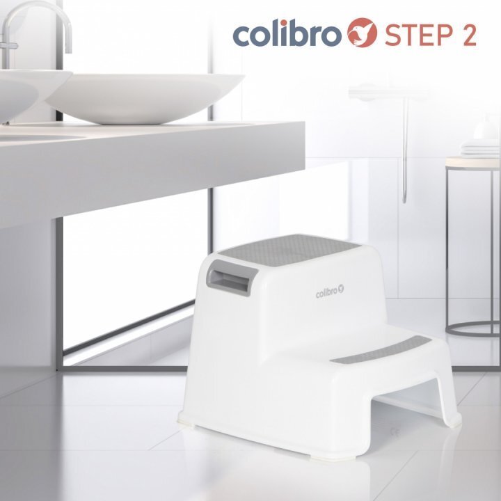 Colibro Treapta dubla multifunctionala Step Two cu suprafata si baza antialunecare 6 x 32 x 27 cm Dove