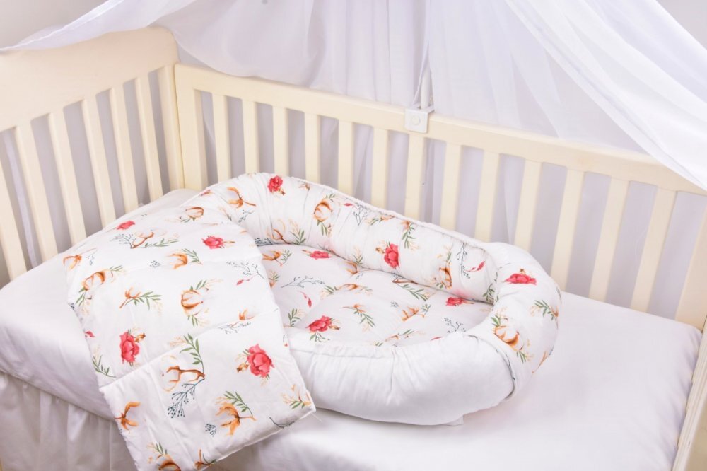 Confort Family Babynest model flori de bumbac 0-12 luni