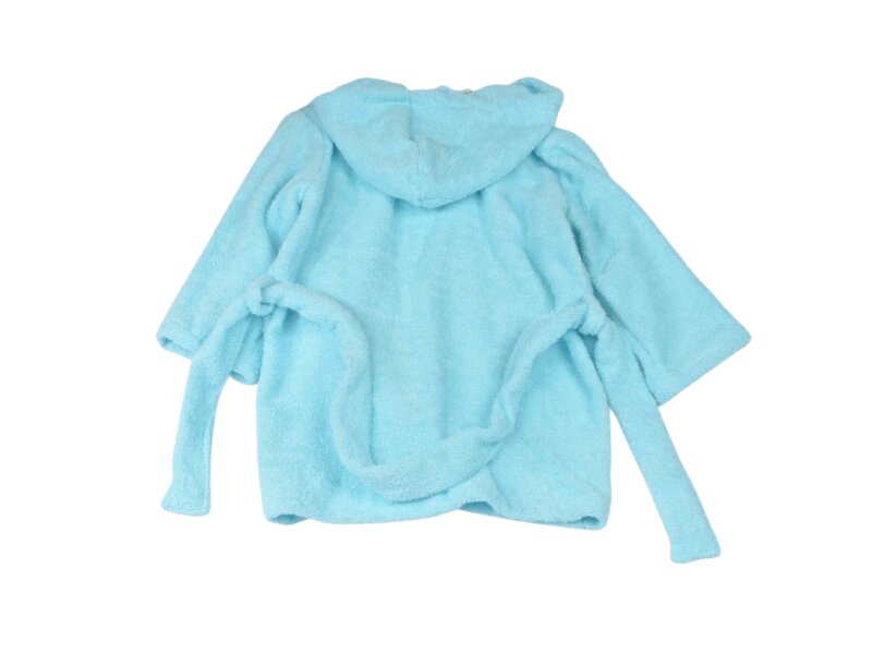 Confort Family Halat de baie cu gluga frotir bumbac bleu 5-6 ani + manusa