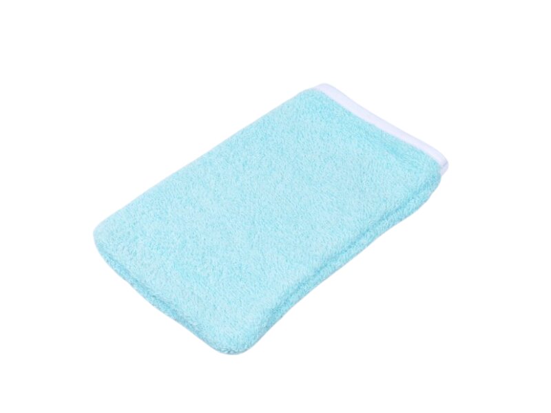 Confort Family Halat de baie cu gluga frotir bumbac bleu 7-8 ani + manusa