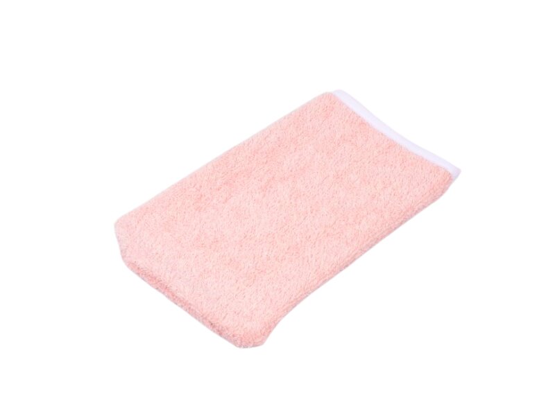 Confort Family Halat de baie cu gluga frotir bumbac roz 18-24 luni + manusa