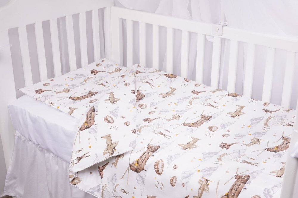 Confort Family Lenjerie 5 piese patut 120x60 cm bumbac model soldatei maro
