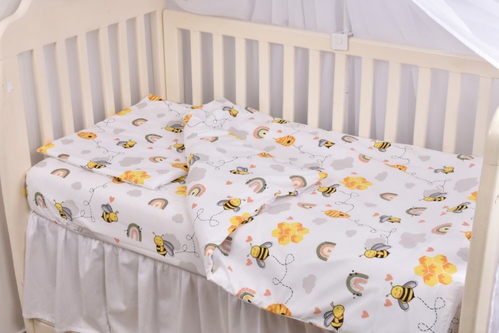 Confort Family Lenjerie 6 piese patut 120x60 cm bumbac model Albinute