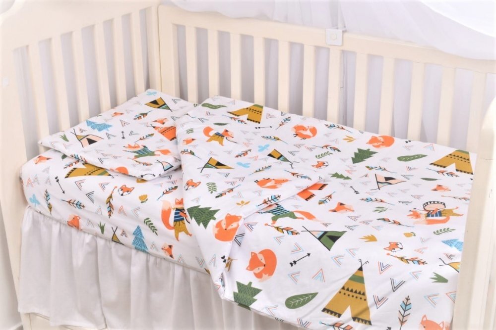 Confort Family Lenjerie 6 piese patut 120x60 cm bumbac model Animalute