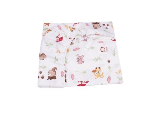 Confort Family Lenjerie 6 piese patut 120x60 cm bumbac model animalute si ciuperci