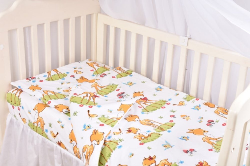 Confort Family Lenjerie 6 piese patut 120x60 cm bumbac model Caprioare