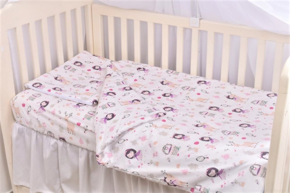 Confort Family Lenjerie 6 piese patut 120x60 cm bumbac model fetite