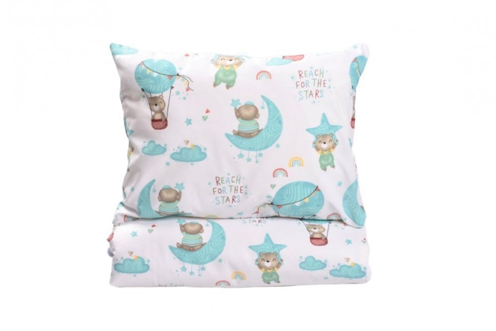 Confort Family Lenjerie 6 piese patut 120x60 cm bumbac model Ursuleti in balon
